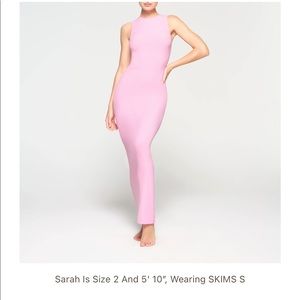 Skims soft lounge dress in cotton candy